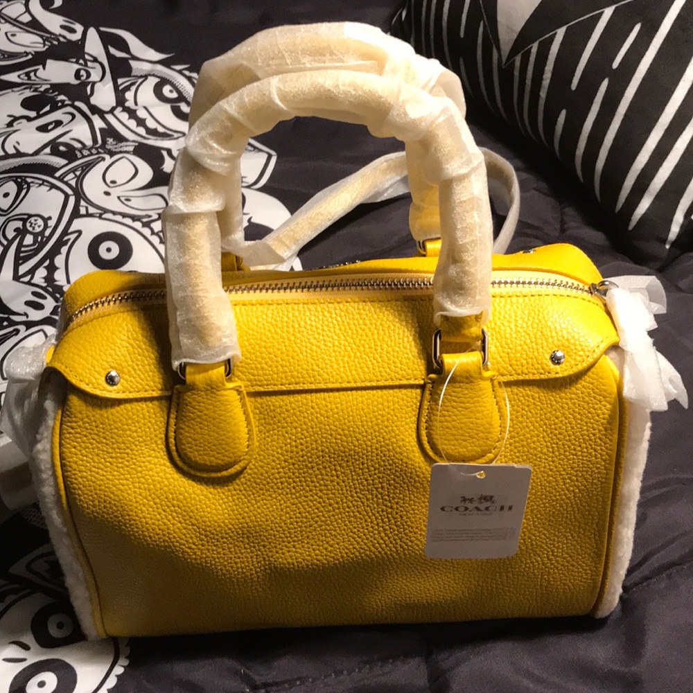 Coach Sharpa Mini Satchel Bag - Picture 3 of 9